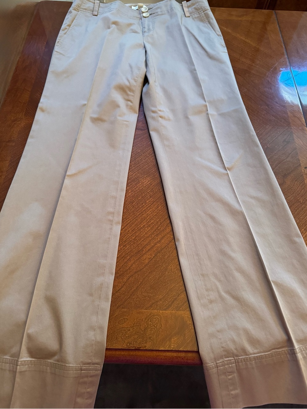 Banana Republic Beige Wide-Leg Pants - Picture 3 of 16